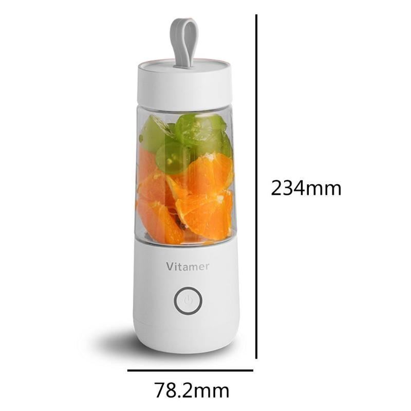 Mixeur portable électrique rechargeable par USB 350 ml pour smoothie, granité, jus, bouteille, chargement USB, gadgets de cuisine