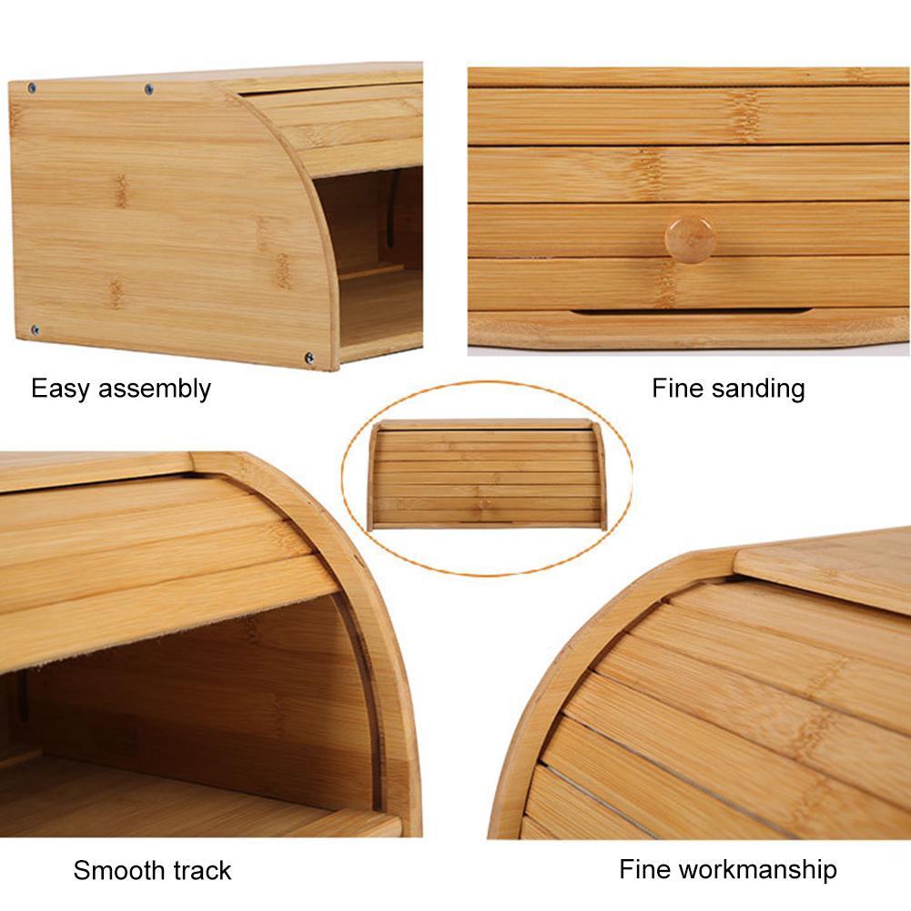 Solid wood storage box drawer bread box