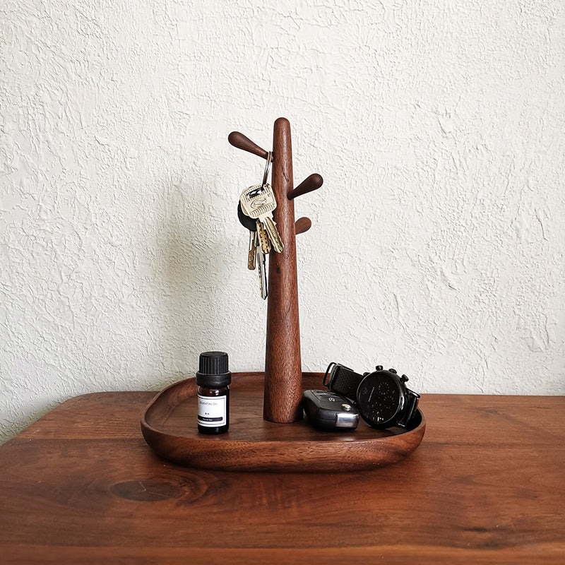 Black walnut storage rack