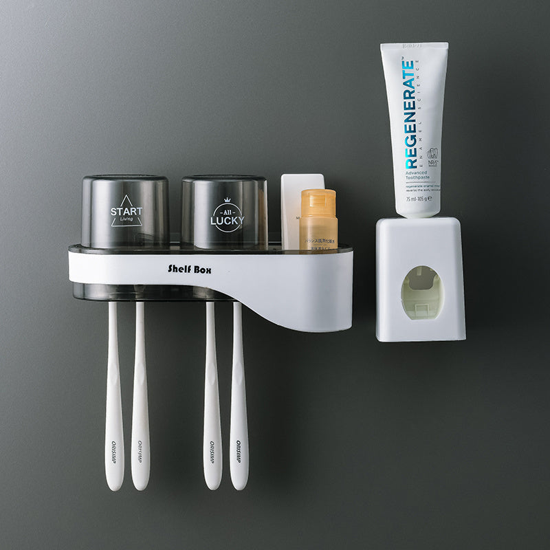 Toothbrush rack free perforation gargle wall-mounted cup