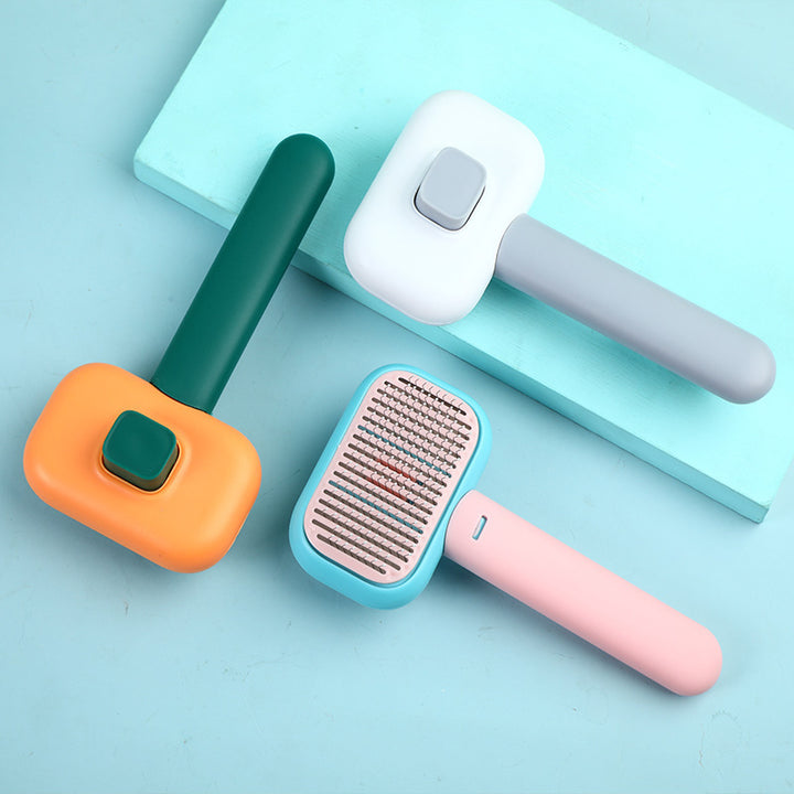 Brosse à poils pour animaux de compagnie, peigne de massage pour poils de chien et chat, brosse à nœud ouvert, outil de nettoyage et de toilettage, peigne en acier inoxydable