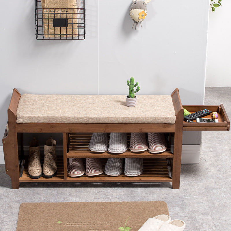 Peut s'asseoir sur le tabouret de rangement et de changement de chaussures