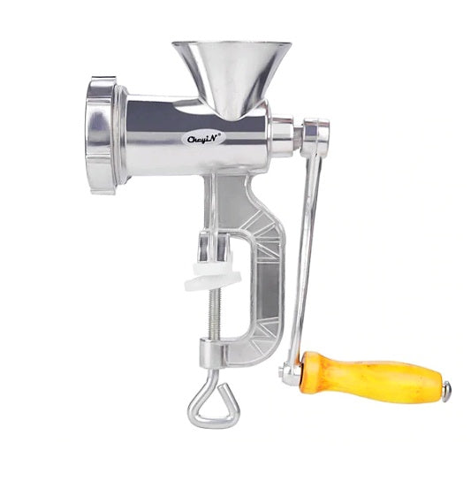 Single-function household aluminum alloy hand-cranked meat grinder