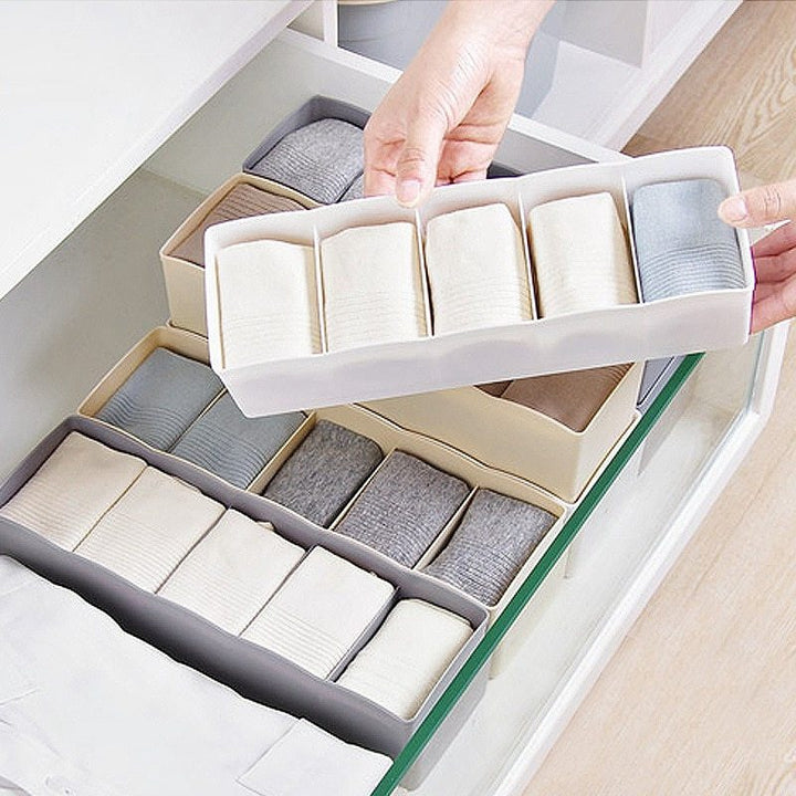 Stackable Drawer Storage Box Divided Grid Plastic Storage Box