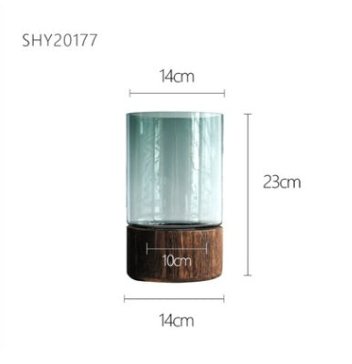 Vase droit en verre