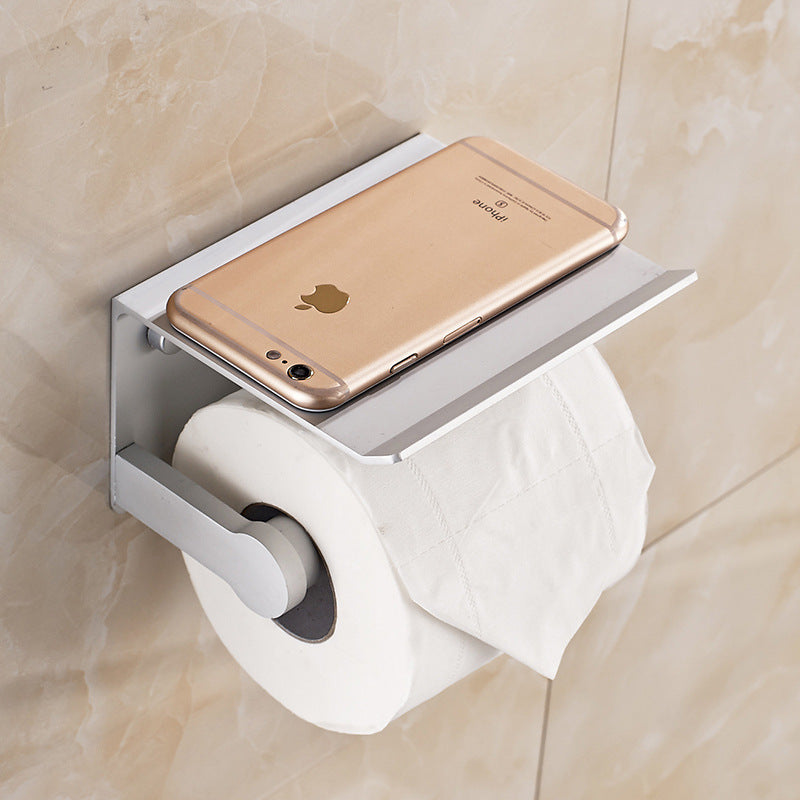 Toilet Roll Holder Bathroom Mobile Phone Wall Hanging Punch-free Sanitary Paper Box