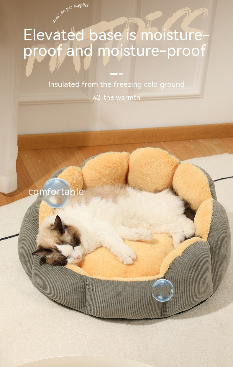 Pet Shell Nest Plush Thickened Cat Kennel Removable And Washable