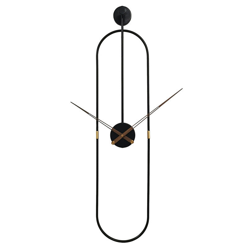 Oversized Large Modern Wall Clocks Wall Clock Nordic Style for Living Room Battery Operated Wall Clock Silent Non-Ticking Black Metal Big Clock for Bedroom,Office