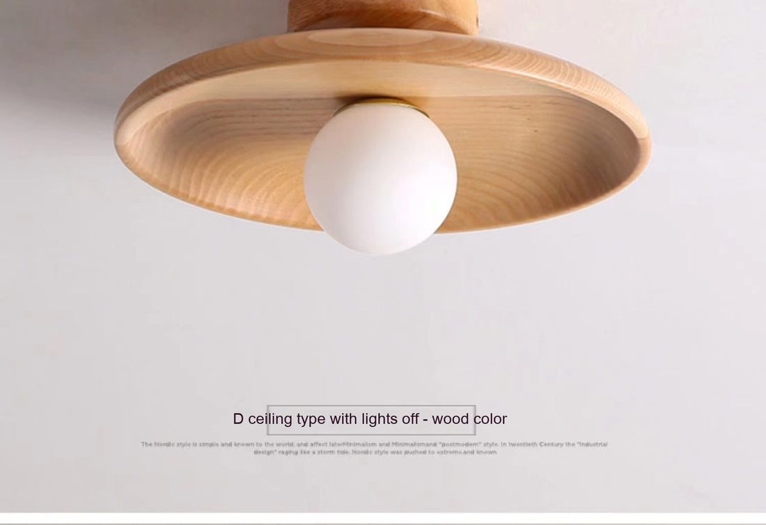 Japanese-style Solid Wood Aisle Light Ceiling Lamp Modern Minimalist