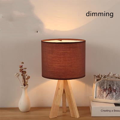 Table Lamp Bedroom Bedside Table Led Night Light Japanese Style Solid Wood Simple And Creative