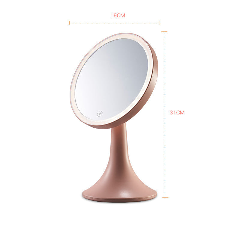 Round LED makeup mirror