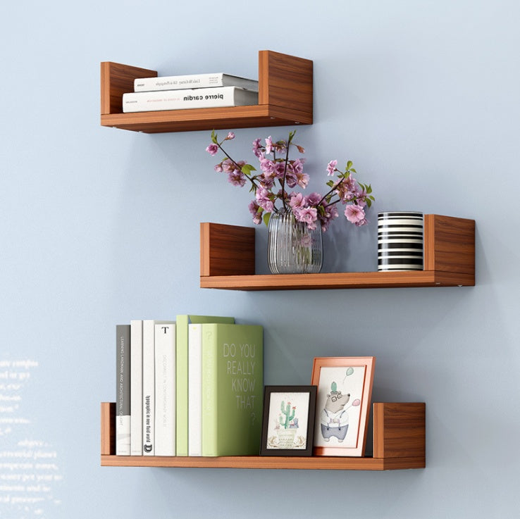 Partition wall shelf U-shaped wall shelf