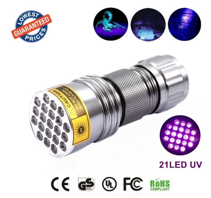 21LED violet flashlight LED violet UV UV Flashlight counterfeit flashlight