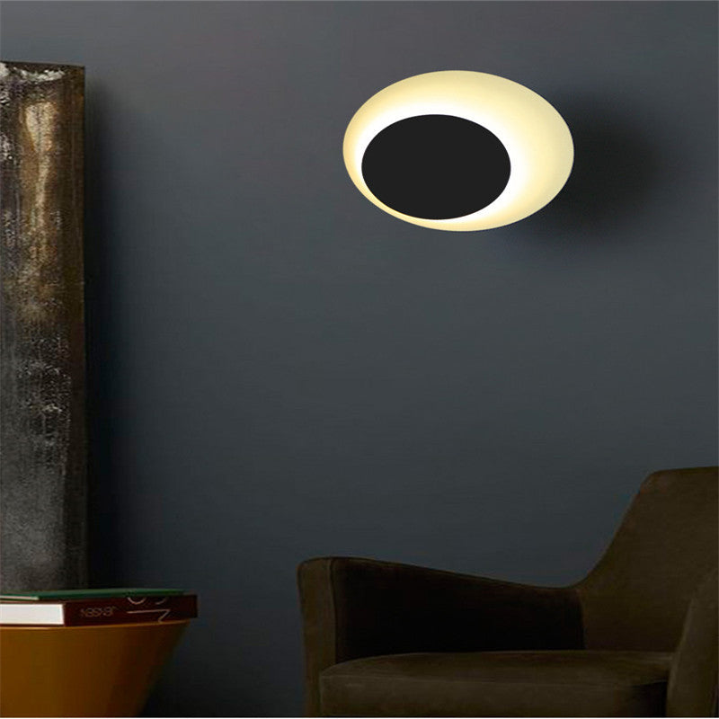 Colorful round Macaron eclipse wall lamp