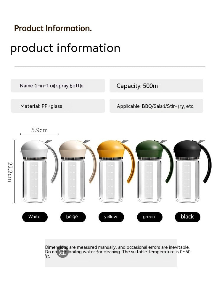 Oil Dispenser Spray And Pour Dual-purpose Oiler