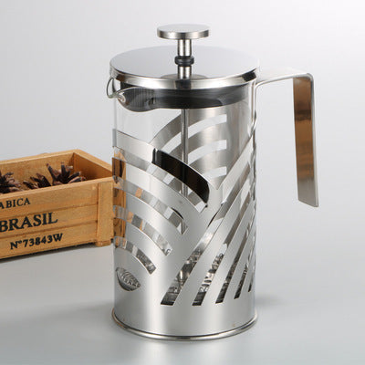 Hand Press Household Stainless Steel French Coffee Pot