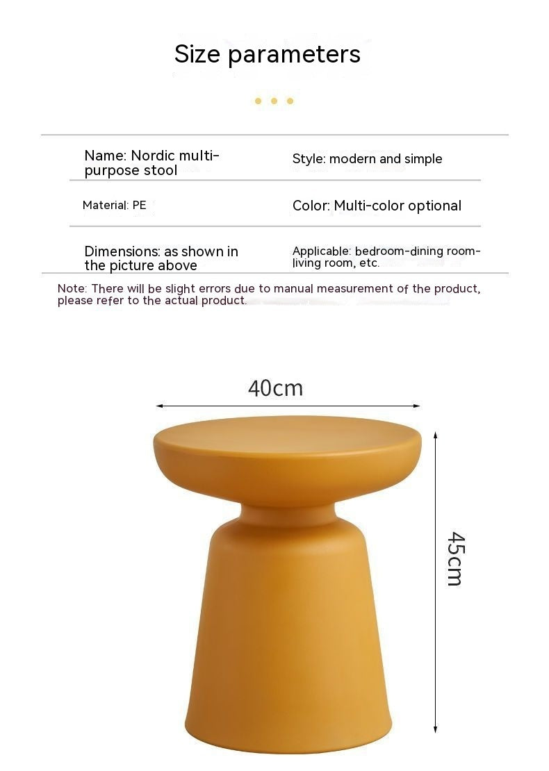 Mushroom Stool Plastic Minimalist Table Small Coffee Table Bedside Small Table