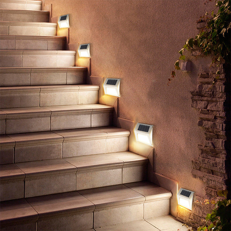 Lampe solaire d'escalier de jardin cour coin 6LED petite veilleuse