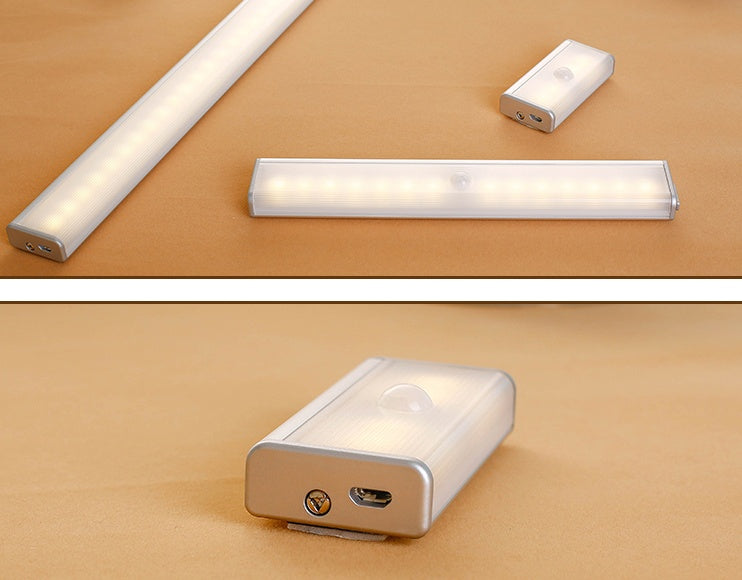 Lumière de capteur de corps à LED pour la maison, chargement sans fil, veilleuse à induction, lumière de garde-robe