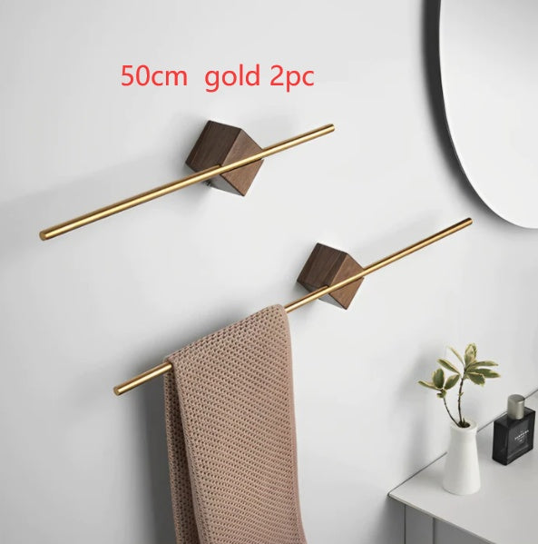 metal rod bathroom towel holder