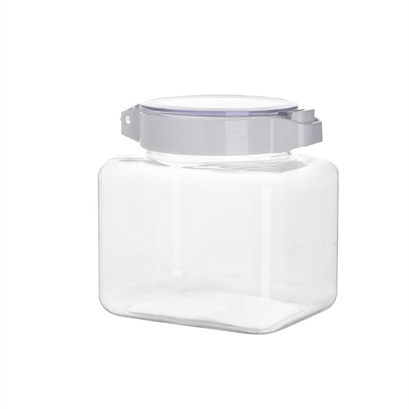 Kitchen Transparent Sealed Cans Cereals Storage Jar Spices Nuts Moisture-proof Food Storage Box