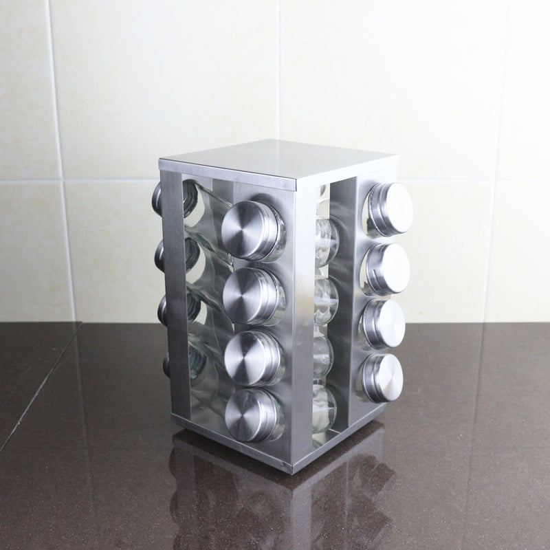 Stainless Steel Kitchen Jar Seasoning Bottle Storage Box