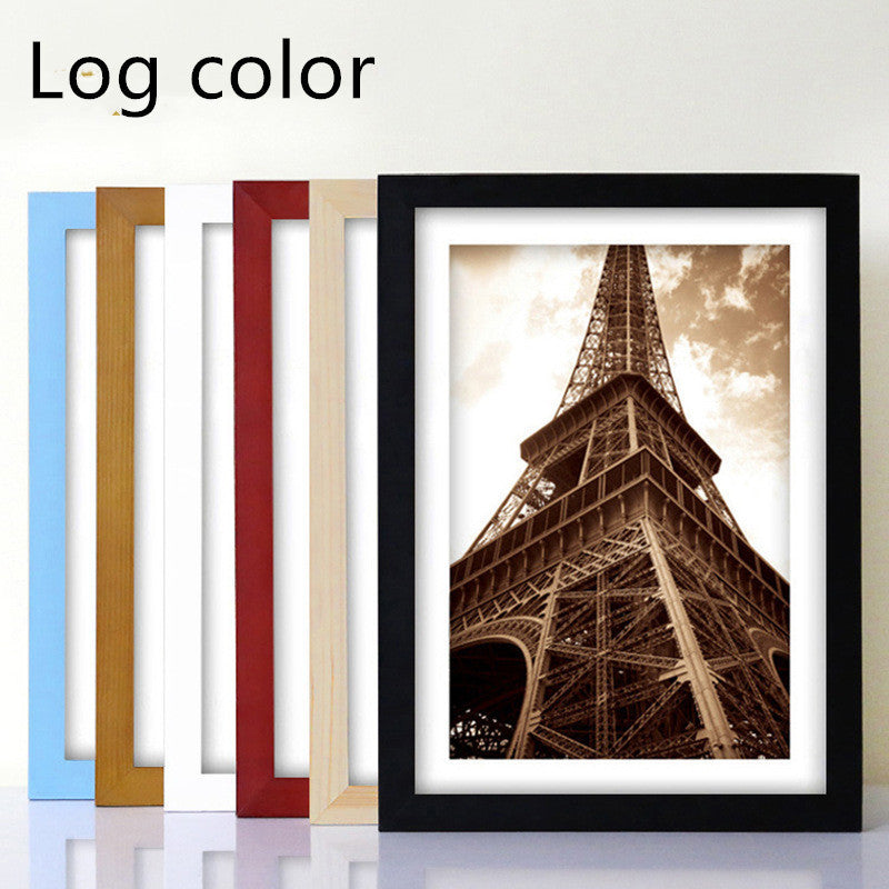 Solid wood photo frame wall hanging table