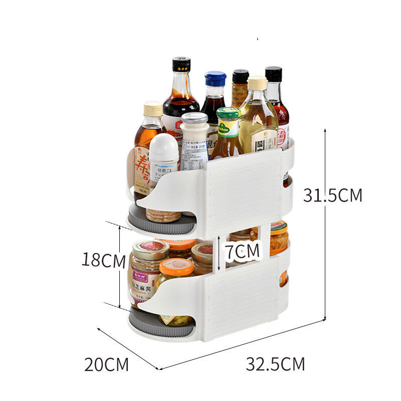 Kitchen Multifunctional Rotating Condiment Seasoning Rack