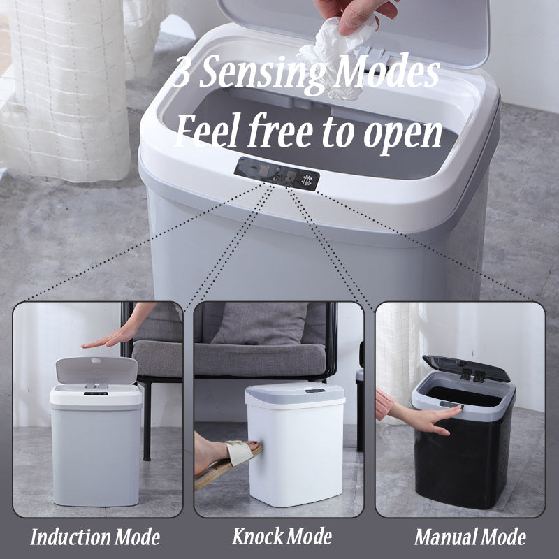 Automatic intelligent classification trash can with lid