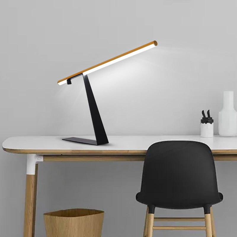 Lampe de table d'étude géométrique à long mât simple et moderne