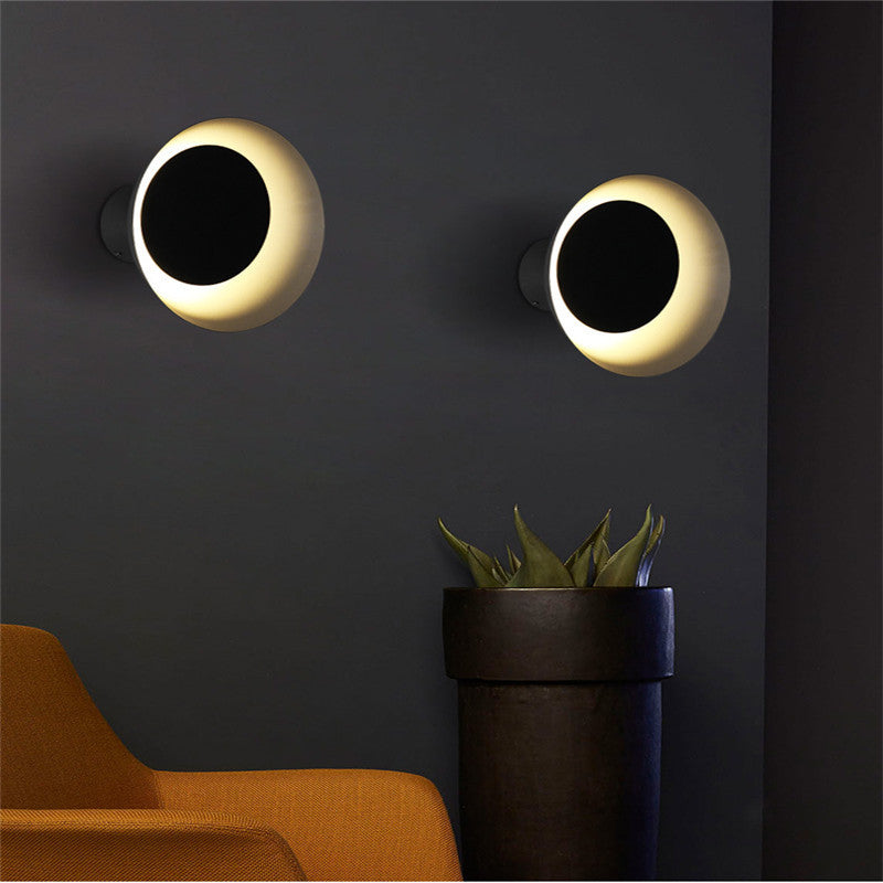 Colorful round Macaron eclipse wall lamp