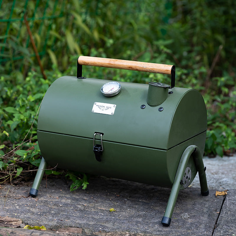 Barbecue d'extérieur portable au charbon de bois épais pour pique-nique