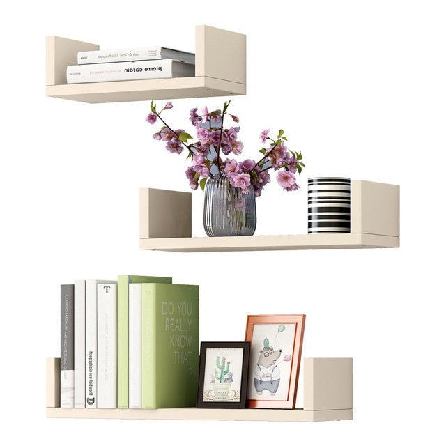 Partition wall shelf U-shaped wall shelf