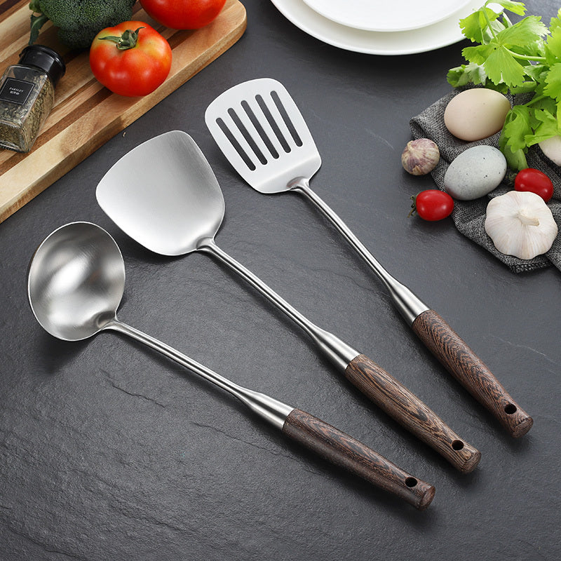 Stainless steel spatula set