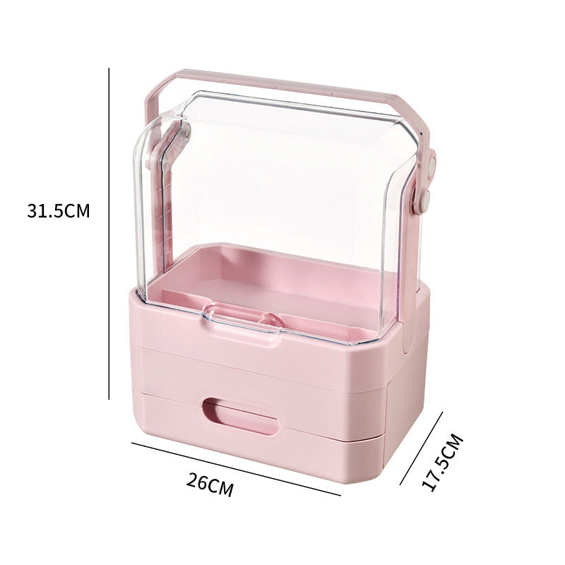 Cosmetic Storage Box Dustproof Desktop Drawer Storage Rack