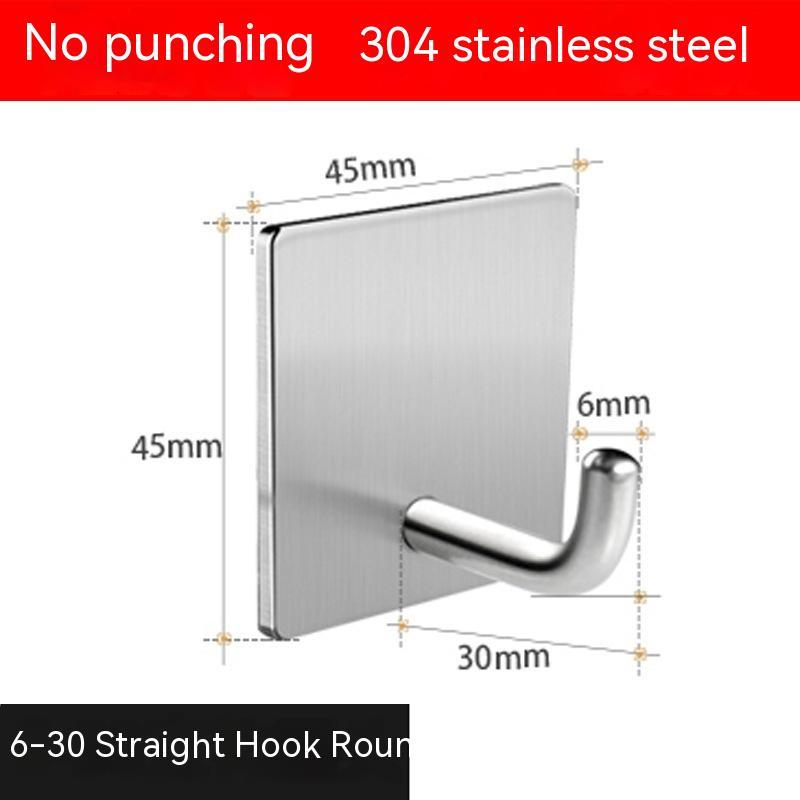 Strong Adhesive Punch-free 304 Stainless Steel Hook