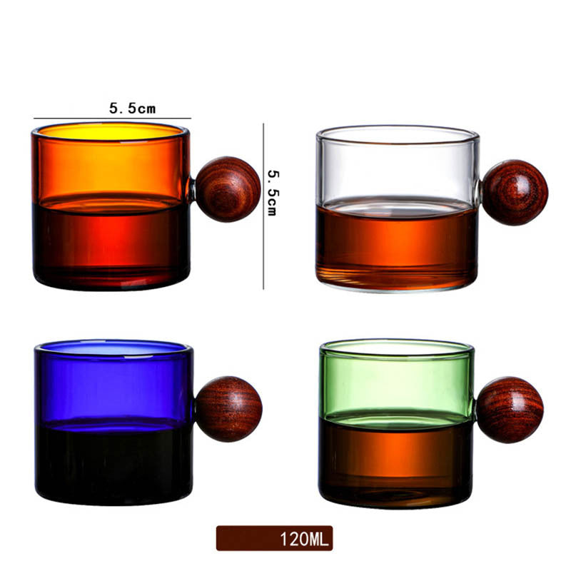 Kaffee Tee Farbe Persönliche Holz Glas Tasse