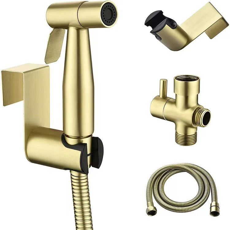 Stainless Steel Black Brushed Golden Water Spray Gun Bidet Set