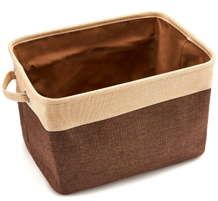 Foldable Japanese Cotton And Linen Storage Basket