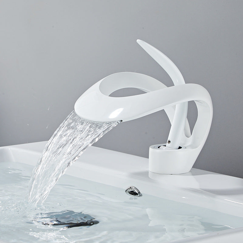 Creative Personality Waterfall Washbasin Faucet Hot And Cold