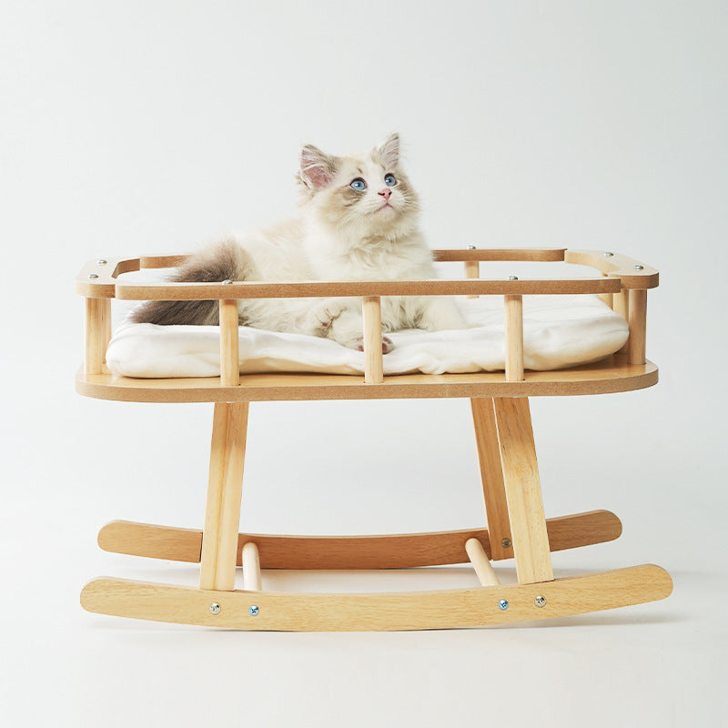 Cat Nest Wooden Pet Hammock Swinging Simple Large