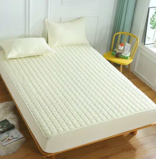 Thickened Quilted Fitted Sheet Single Piece Bedspread Protector