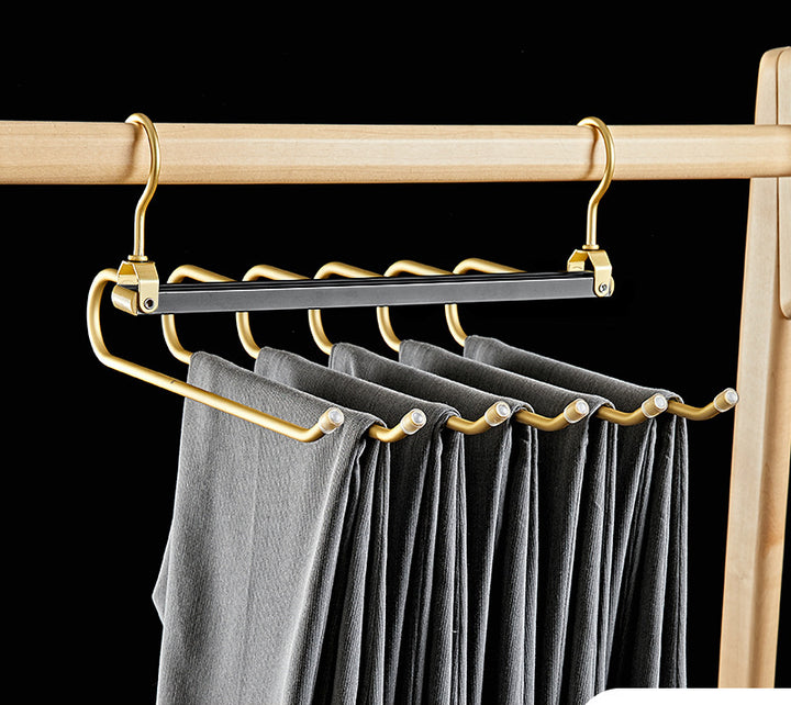 Multi-layer Hanger Aluminum Alloy Trouser Press Household Magic Pants Rack