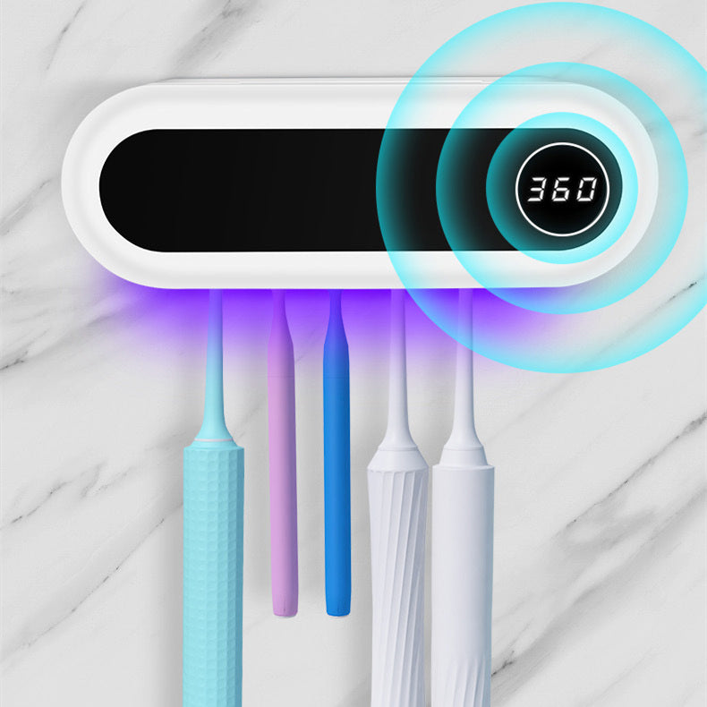 Porte-brosse à dents mural, stérilisateur UV intelligent pour brosse à dents, distributeur de dentifrice, presse-agrumes pour accessoires de salle de bain