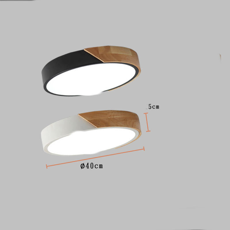 Simple Ceiling Lamp Led Living Room Main Lamp Nordic Solid Wood Bedroom Balcony