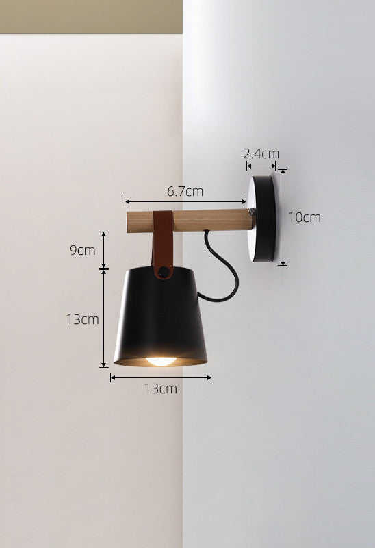 Corridor Study American Country Bedside Cafe Iron Belt Wall Lamp