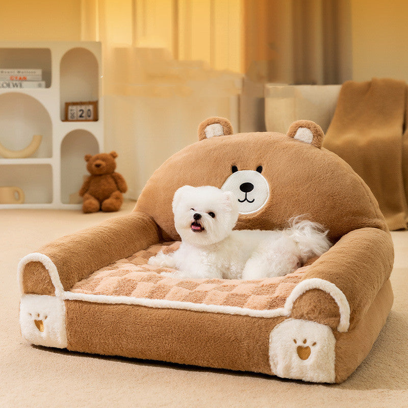 Kleine Und Mittlere Hunde Teddy Bichon Winter Warm Enthaart Angora Hund Bett Katze Sofa