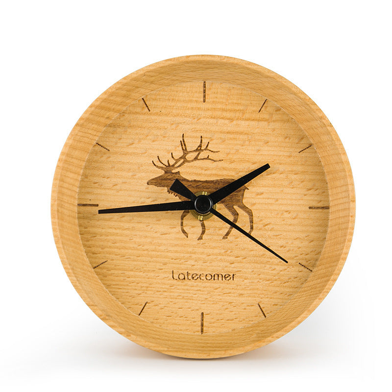 Ornament wooden electronic clock digital clock