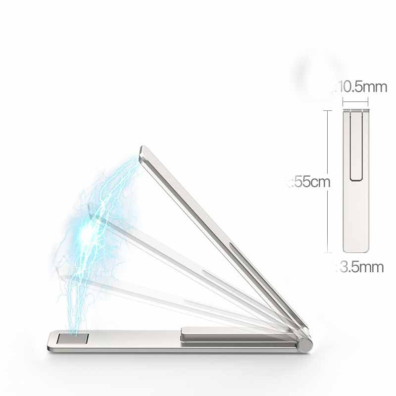 Compatible with Apple, L Shaped Tablet Stand Mobile Phone Holder Foldable Aluminium Alloy Suitable For Phone Ipad Holder Bracket Durable Stable Mini