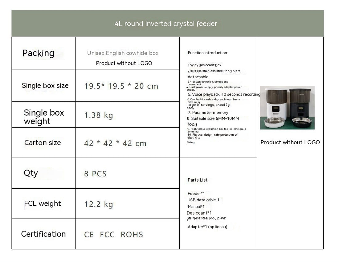 Cat Smart Dog Automatic Pet Feeder